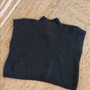Black Knit Poncho